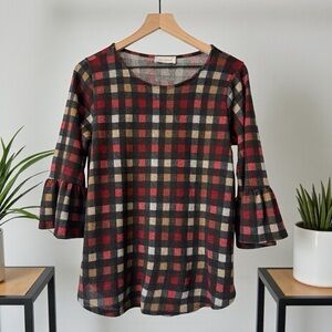 CES FEMME CHECKERED TOP